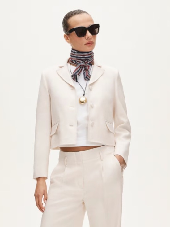 J. Crew Jackets & Blazers - J. Crew Lenore lady blazer in luster canvas - Summer Linen